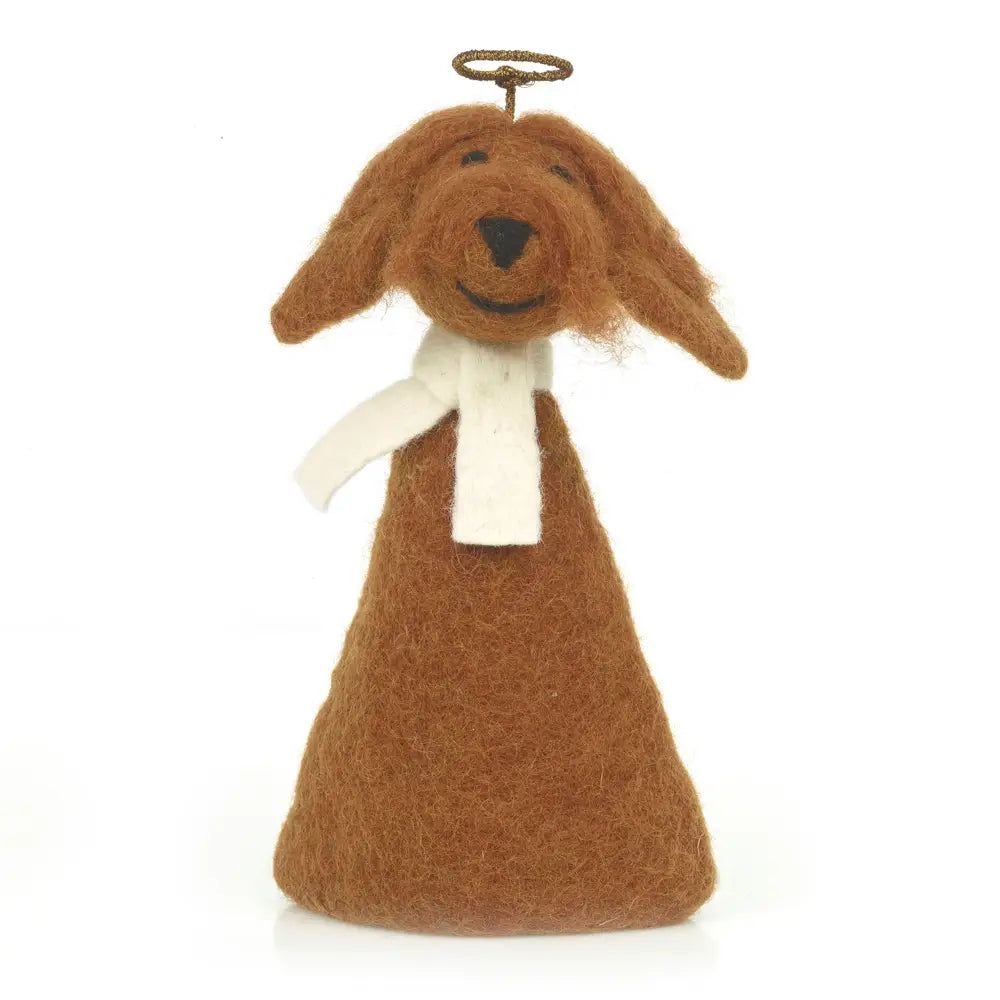 Handmade felt Dog Tree Topper