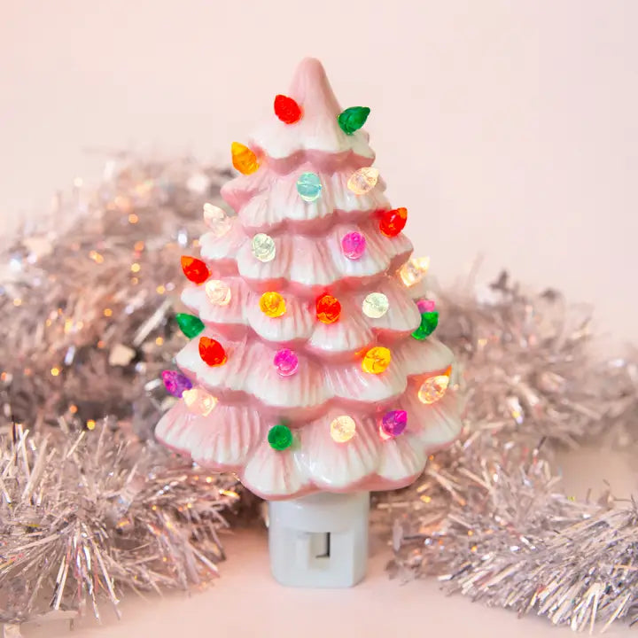Vintage tree night light - pink-Top 30 Christmas-Little Fish Co.