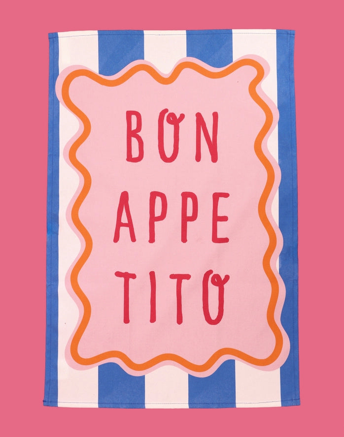 Bon Appetito tea towel-New Arrivals 2025-Little Fish Co.