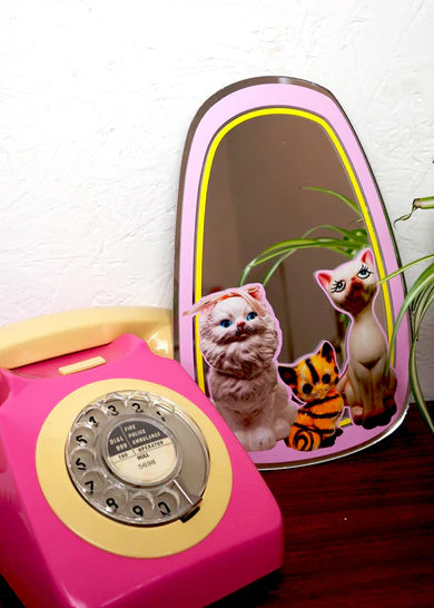 Kitsch Cat mirror-New Arrivals-Little Fish Co.