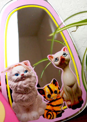 Kitsch Cat mirror-New Arrivals-Little Fish Co.