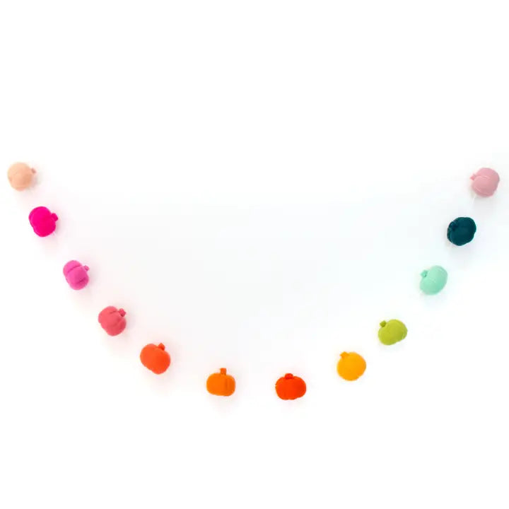 Pumpkin Felt Halloween Garland-Little Fish Co.