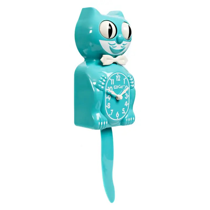Vibrant Blue  Kit Cat Clock