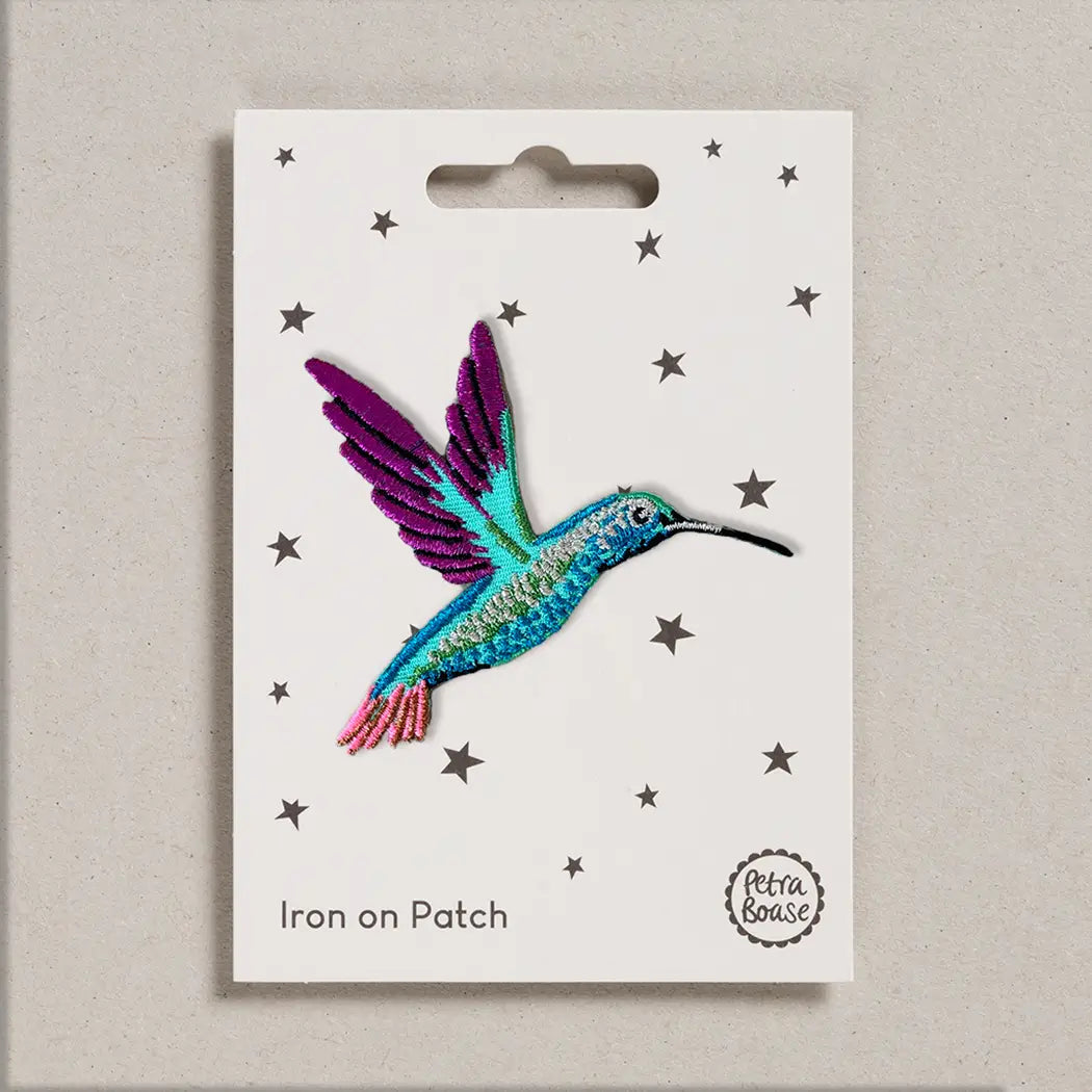Iron on patch - Hummingbird-Fun-Little Fish Co.