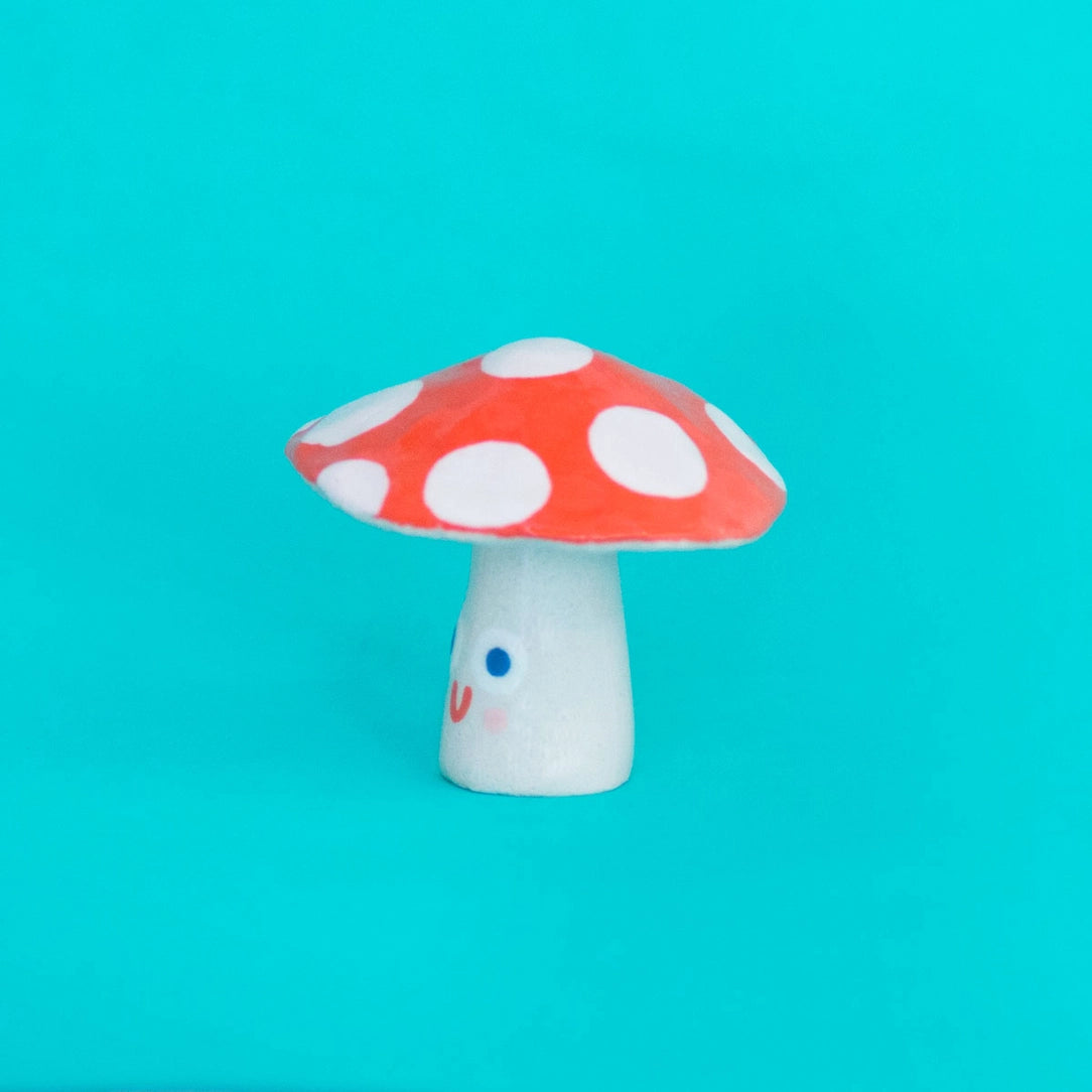 Mini Mushroom Tiny Ceramic Sculpture-Little Fish Co.