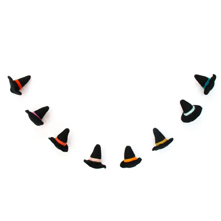 Witch Hat Felt Halloween Garland-Little Fish Co.