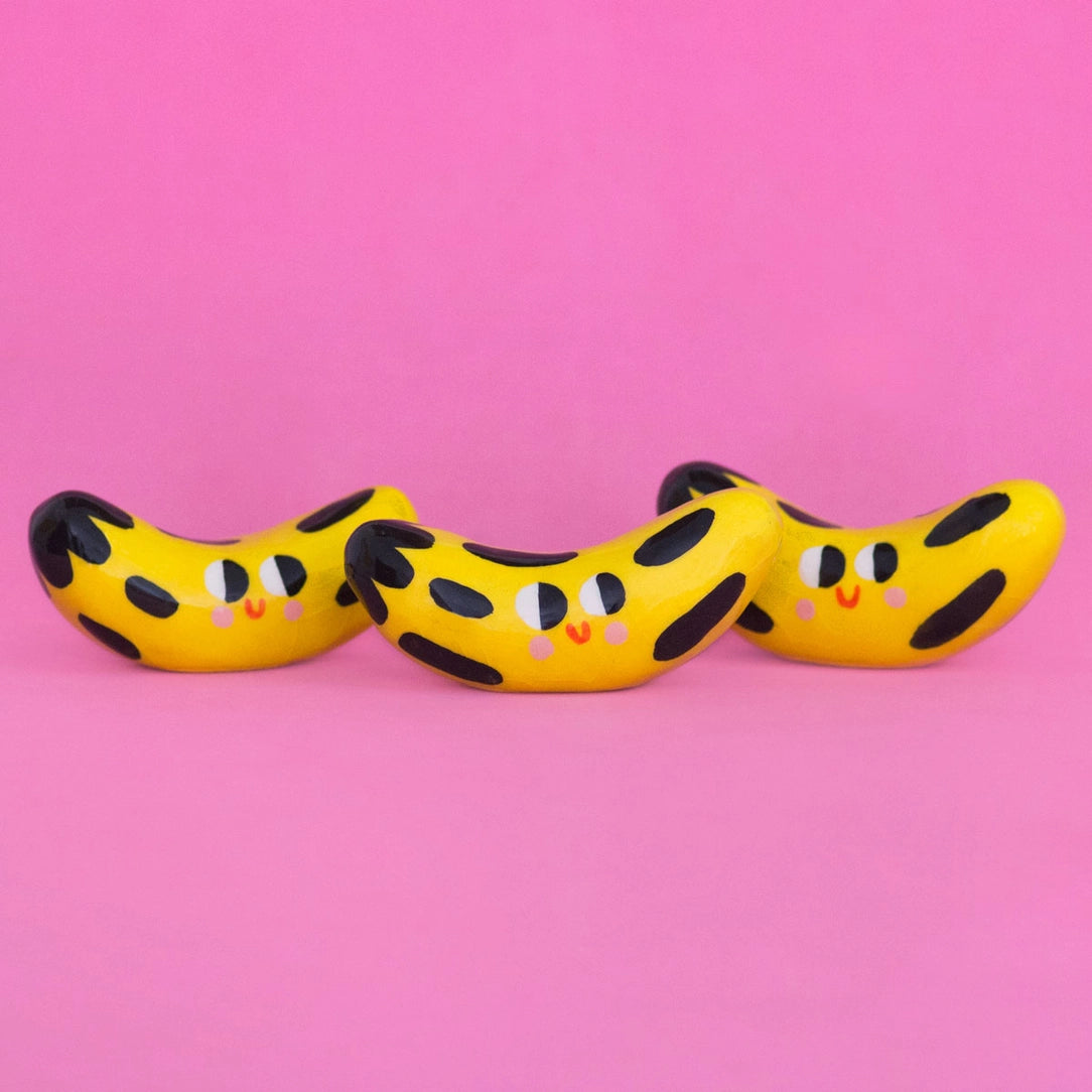 Hungry Banana Tiny Ceramic Sculpture-Little Fish Co.