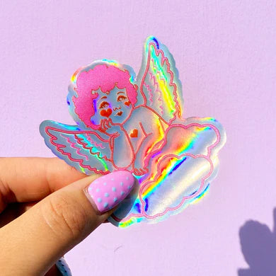 Cherub Holographic Sticker-Little Fish Co.