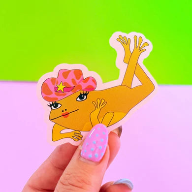 Cowboy Frog Sticker-Little Fish Co.
