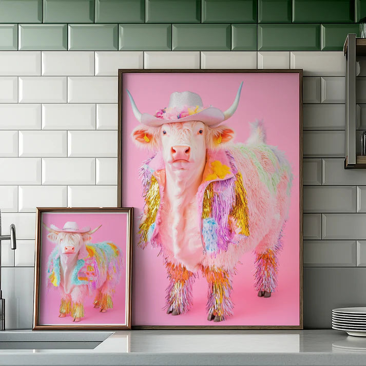 Disco Cow Print-Top 30 Art-Little Fish Co.