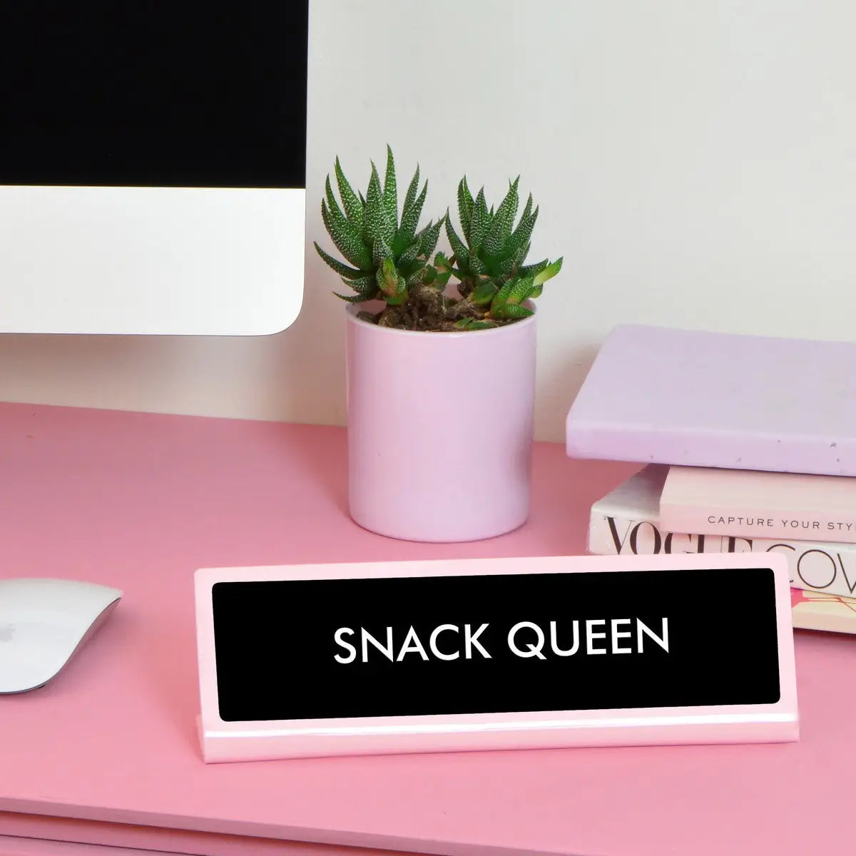 Snack Queen desk sign
