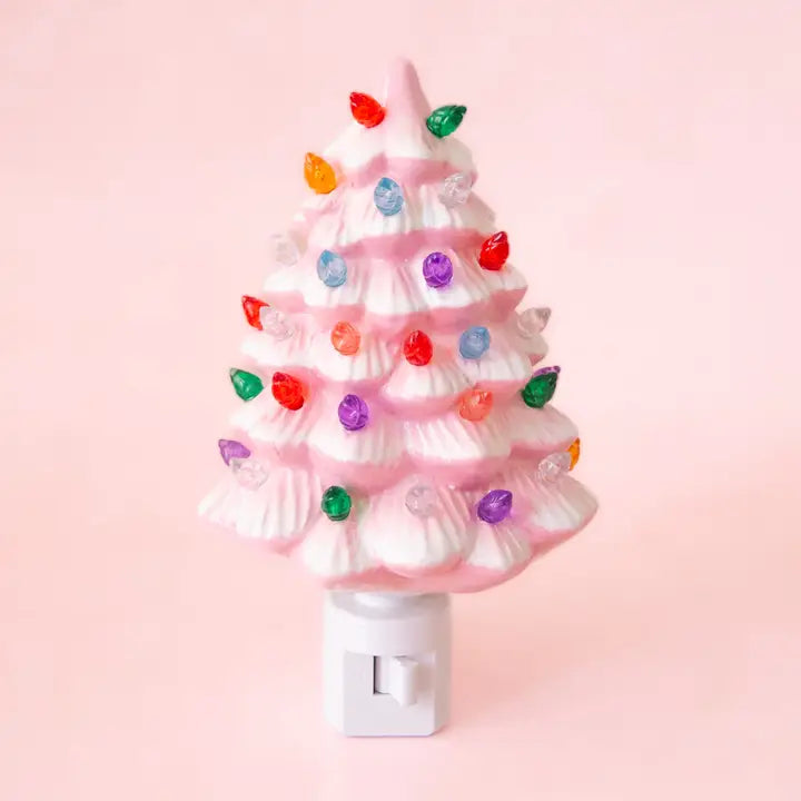 Vintage tree night light - pink-Top 30 Christmas-Little Fish Co.