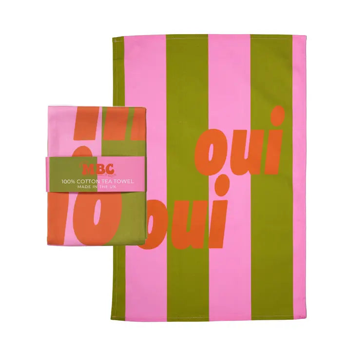 Oui Oui tea towel-New Arrivals 2025-Little Fish Co.