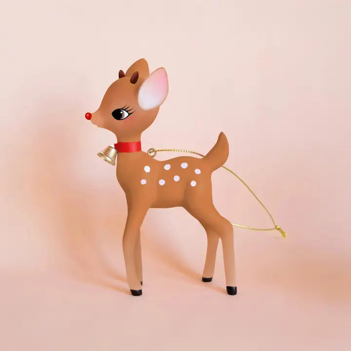 Retro Deer Ornament - Rudolph-Top 30 Christmas-Little Fish Co.
