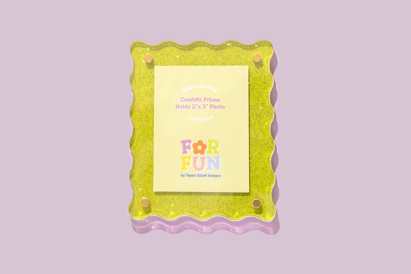 Acrylic magnet frame Green-Little Fish Co.