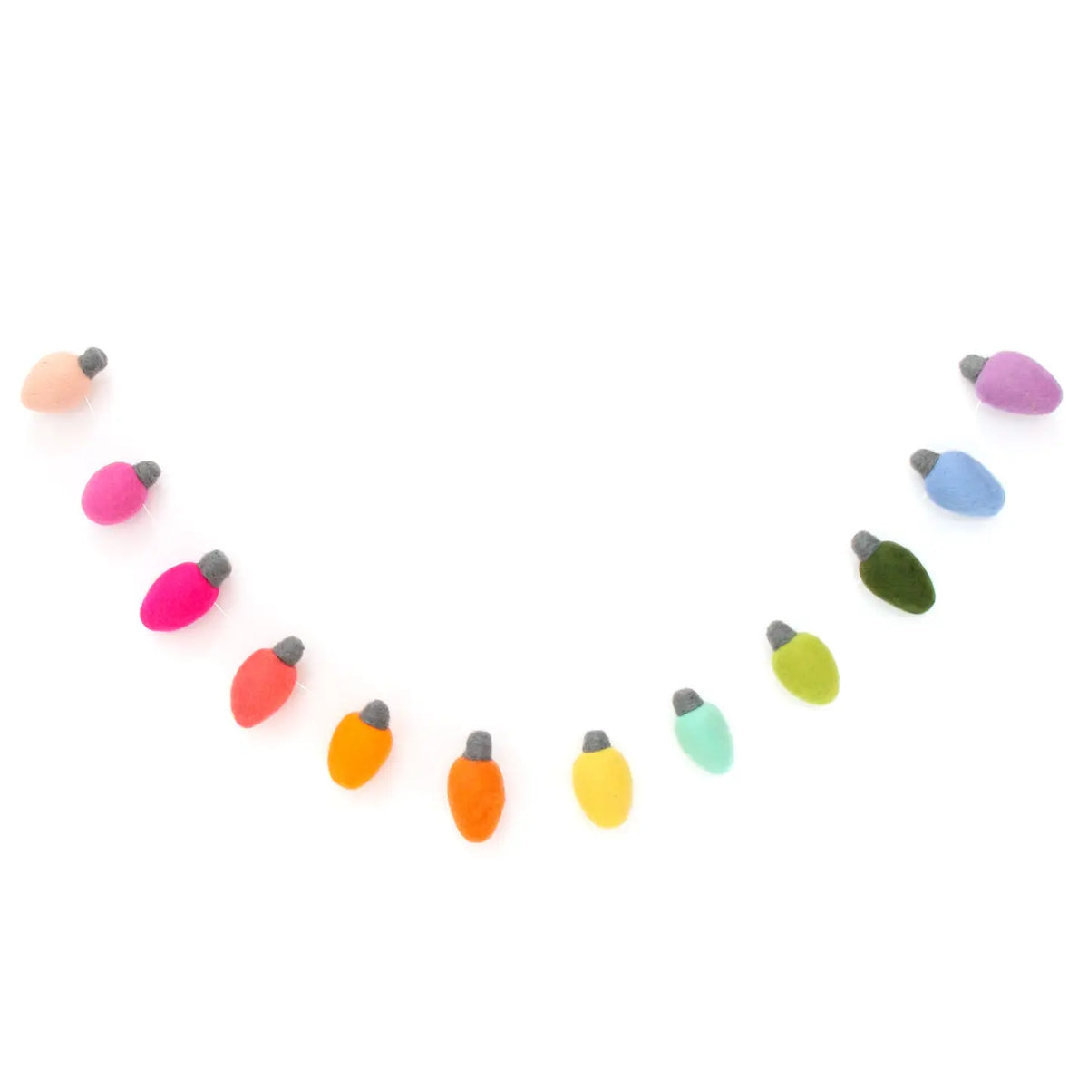 Light bulb felt garland