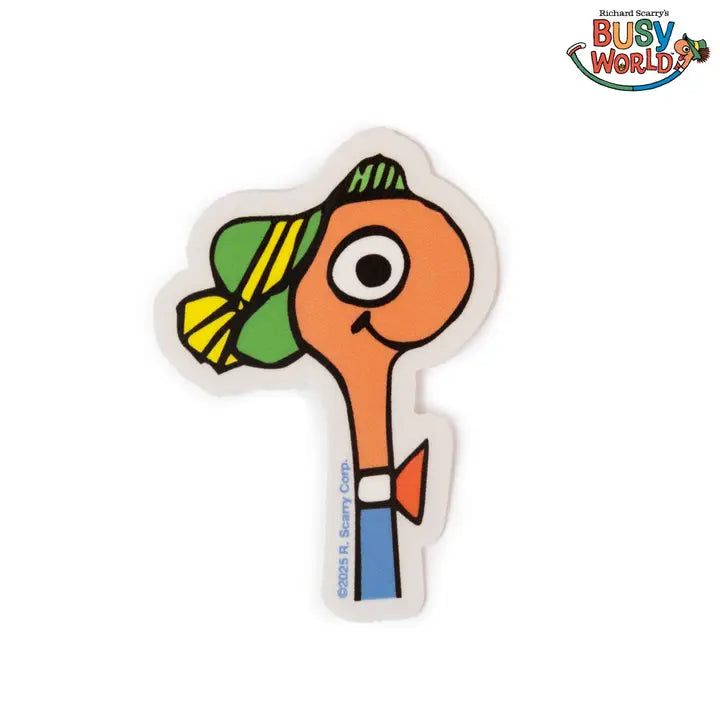 3P4 X Richard Scarry® - Lowly Worm Magnet-Little Fish Co.