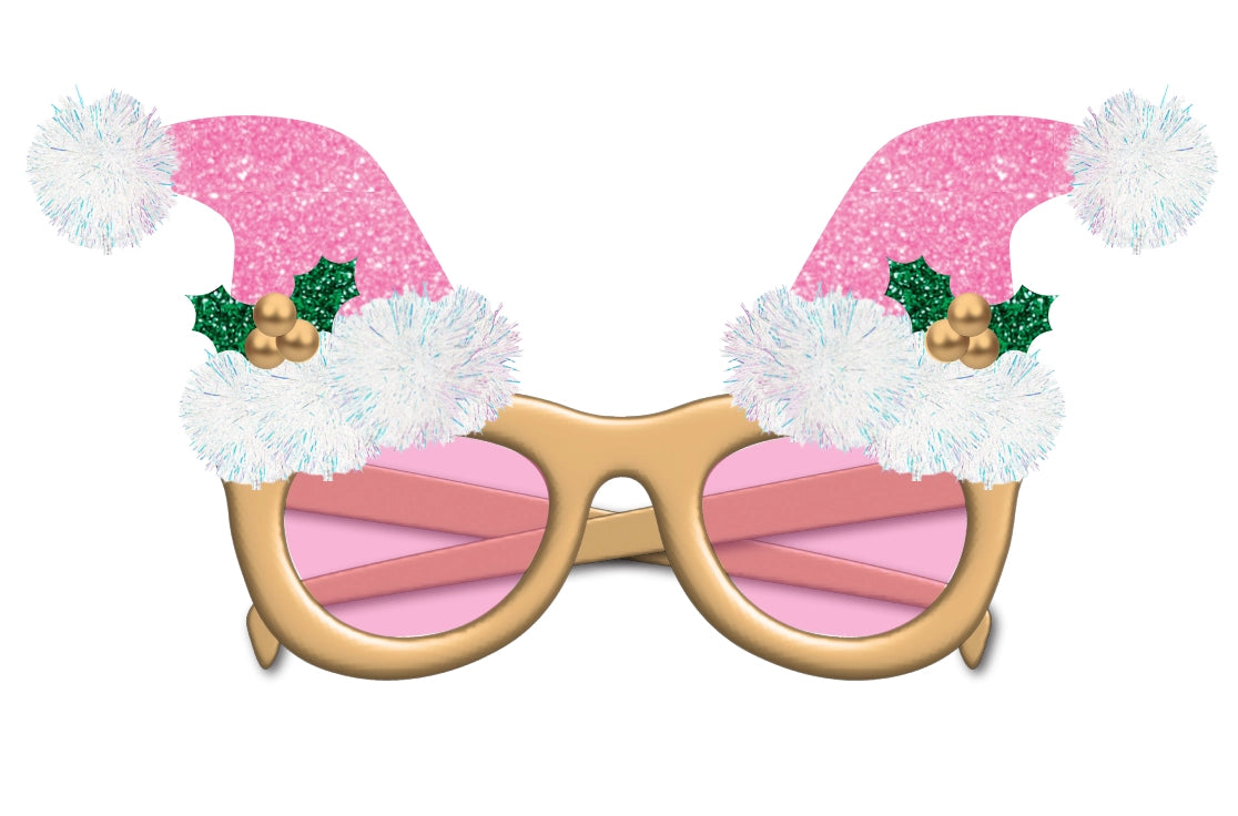 Santa Hat Christmas Glasses