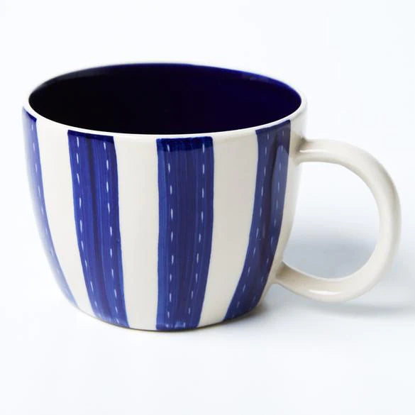 Chino Mug Blue Stripe-Decor-Little Fish Co.