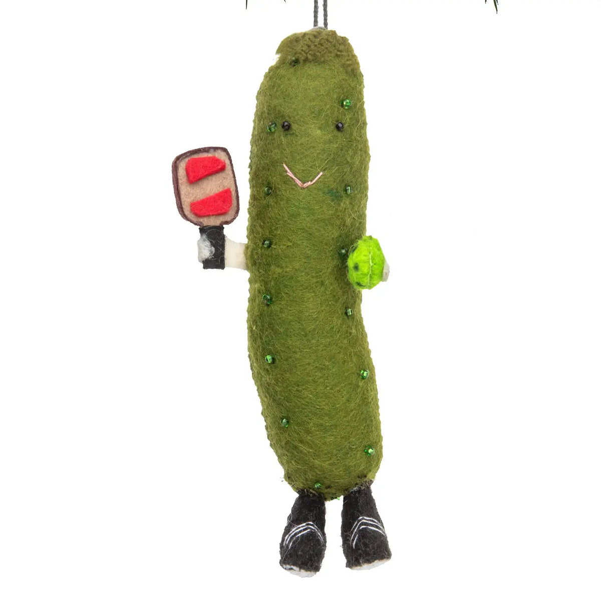 Pickleball Pickle   Felt Ornament