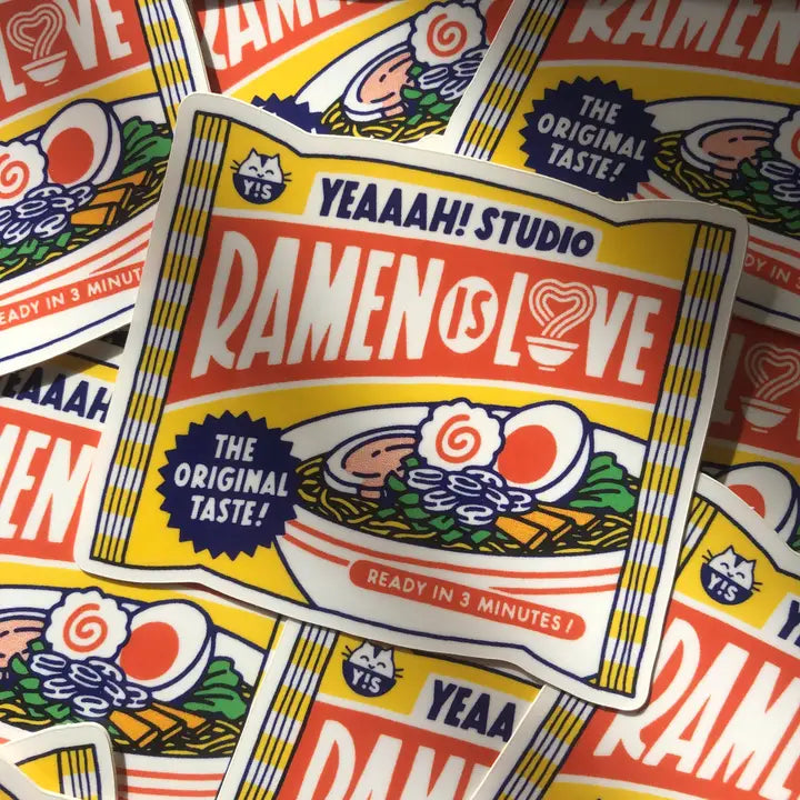 Ramen is love Vinyl sticker-Top 30 Stationary-Little Fish Co.