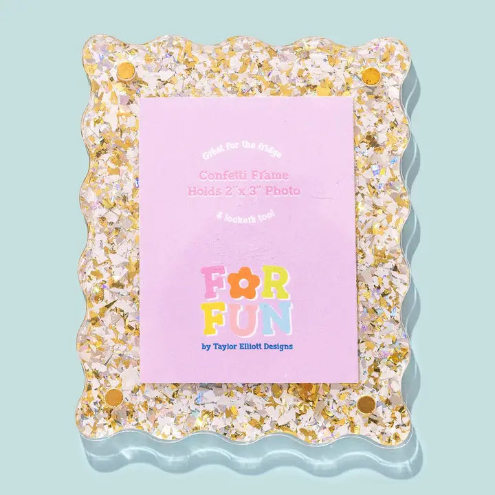 Acrylic magnet frame -Pearl glitter-Little Fish Co.