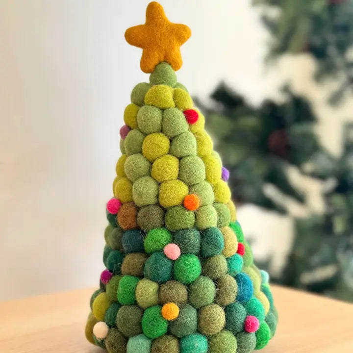 Felt Ball Christmas tree - Green-Top 30 Christmas-Little Fish Co.
