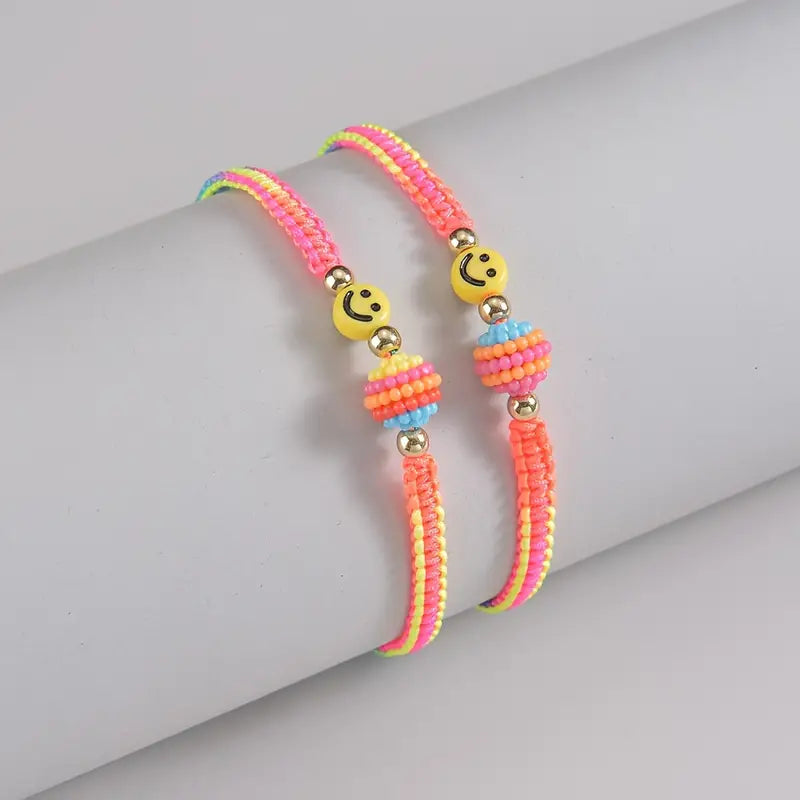 Neon cotton friendship band set-Little Fish Co.