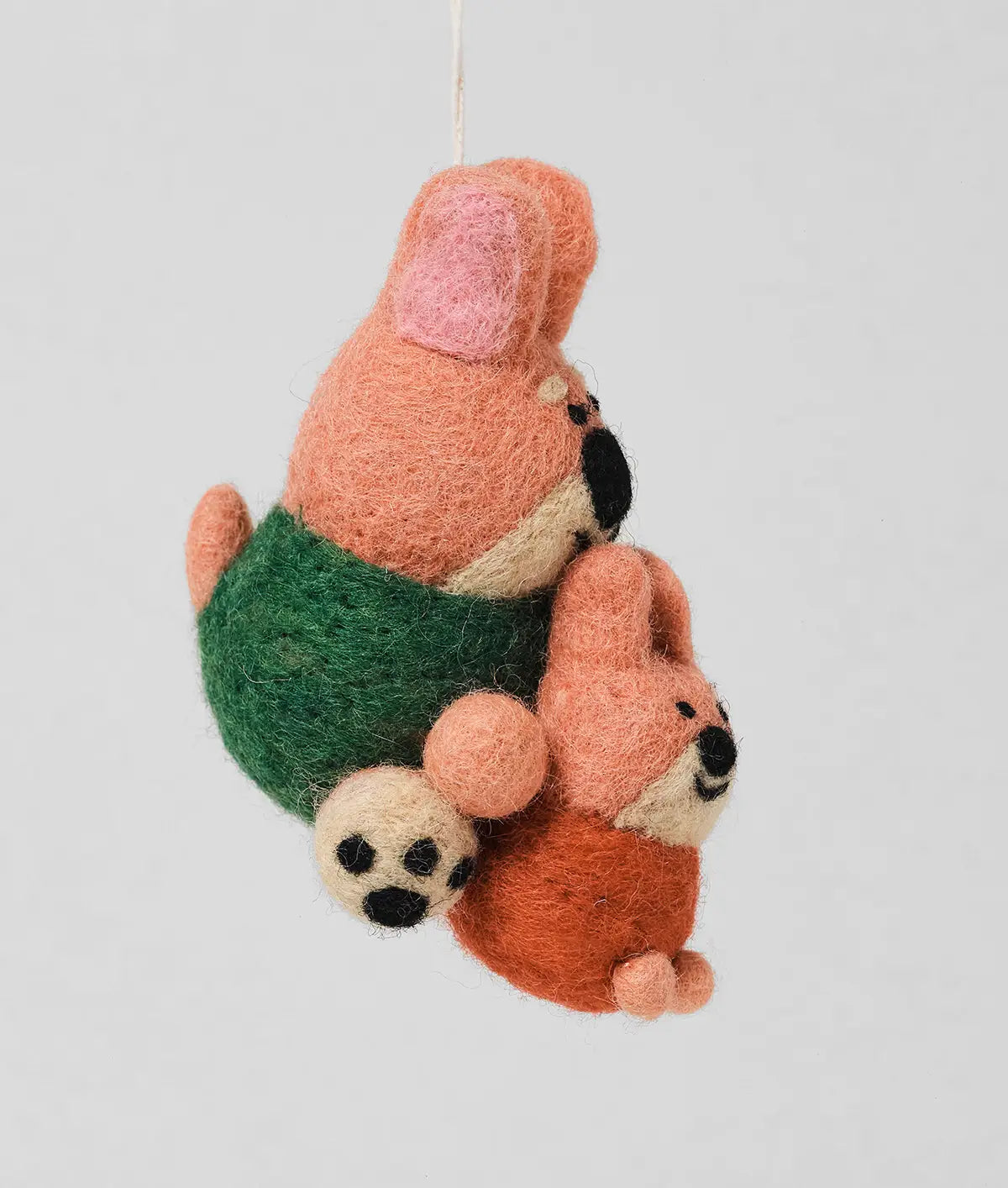 Dog and Pup Hanging Felt Ornament