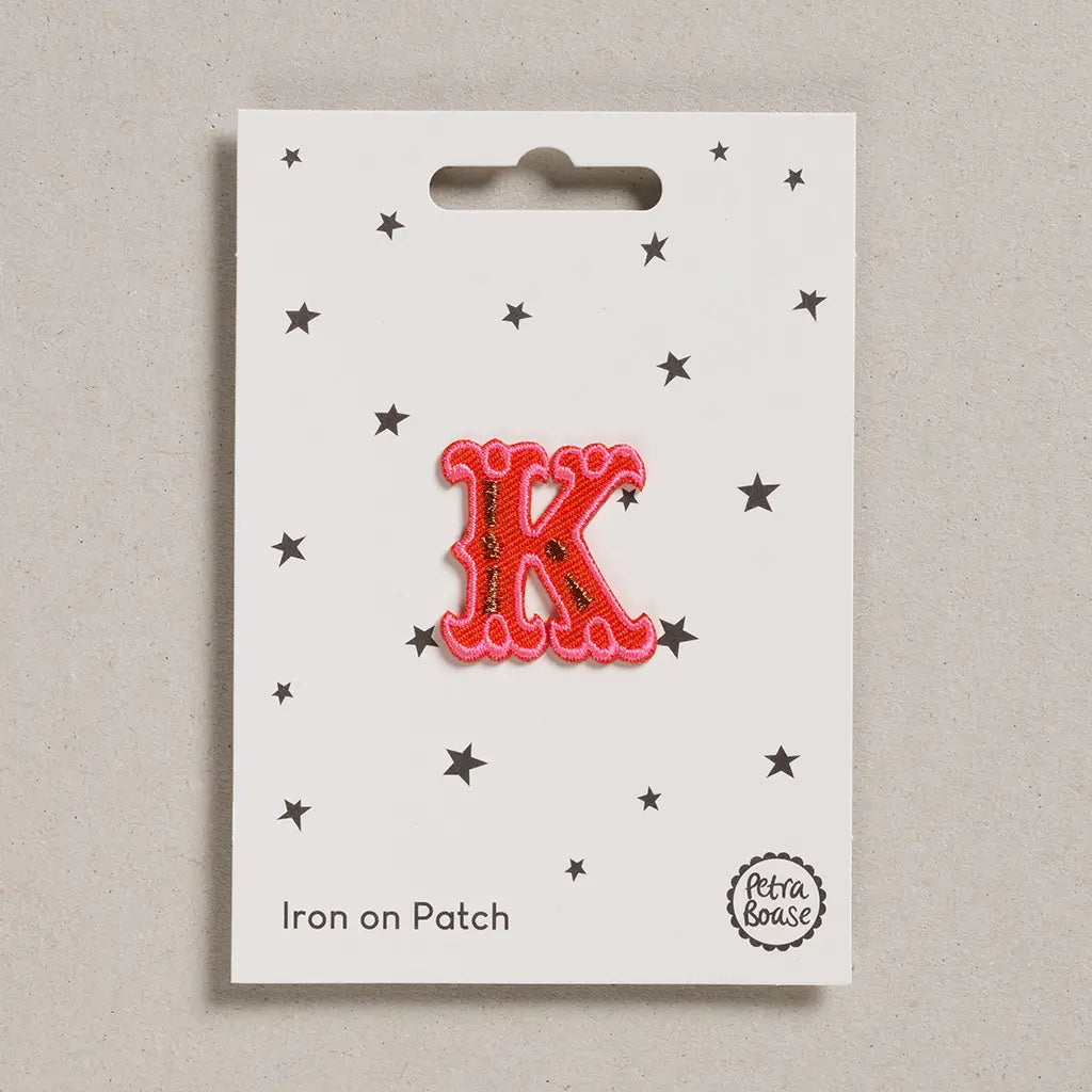 Iron on patch - Letter K-Fun-Little Fish Co.