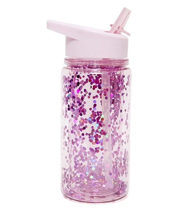 Drinking Bottle Glitter Orchid-Little Fish Co.