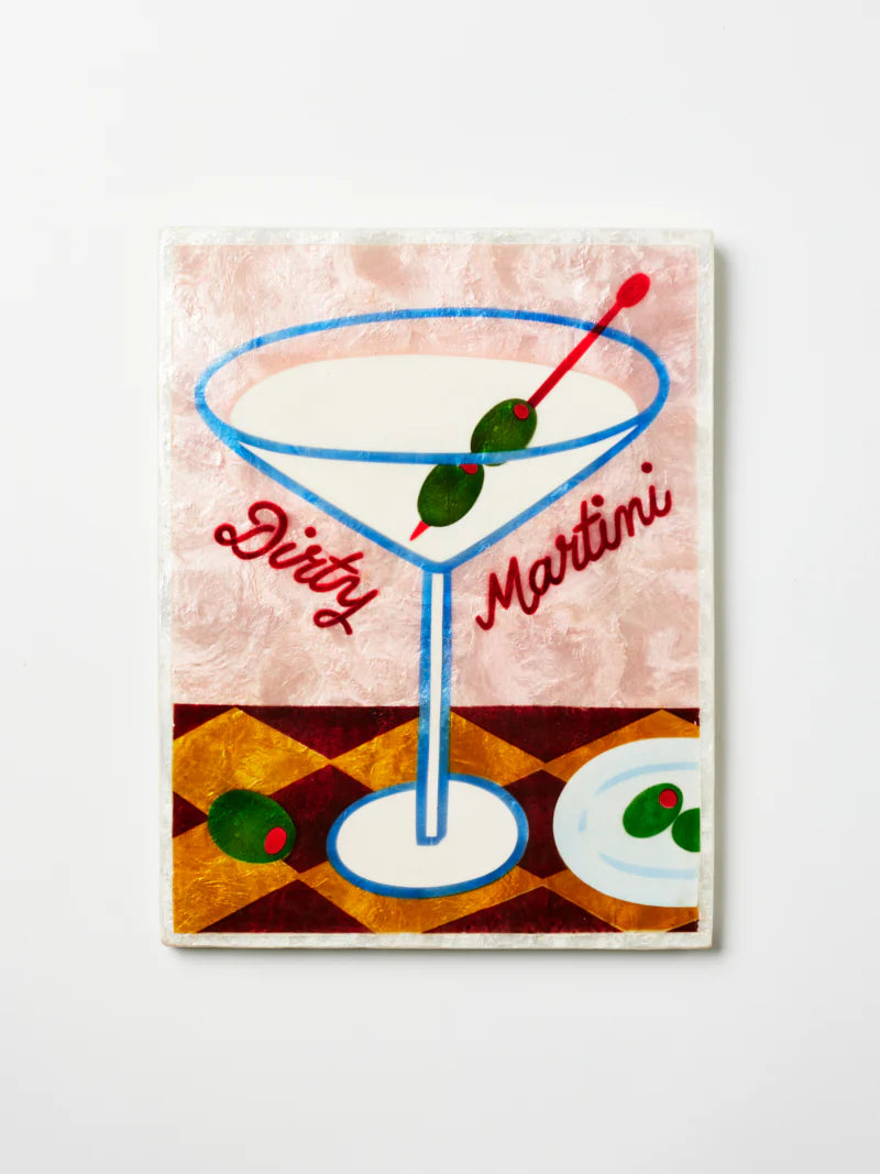 Happy hour Martini Tile-Top 30 Art-Little Fish Co.