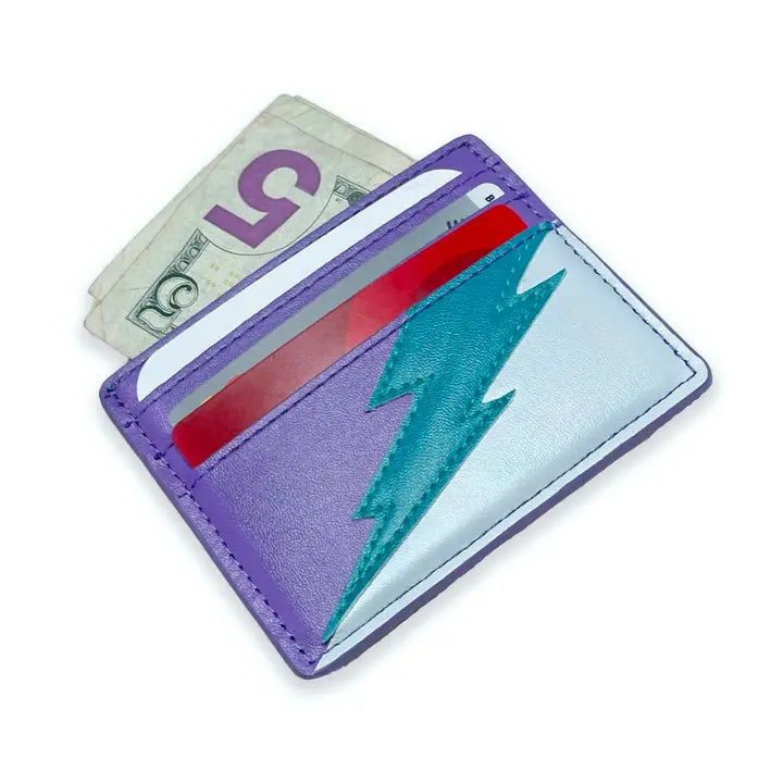 Lightening bolt Card Wallet - various colours-New Arrivals-Little Fish Co.