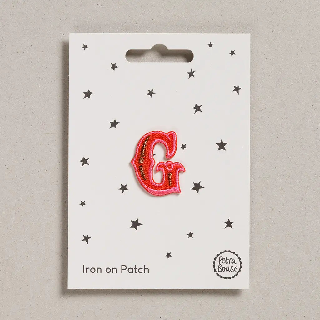 Iron on patch - Letter G-Fun-Little Fish Co.