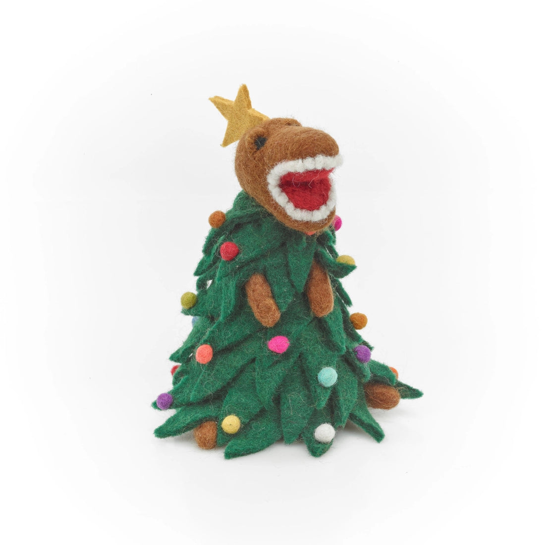 Handmade felt T Rex Tree Topper
