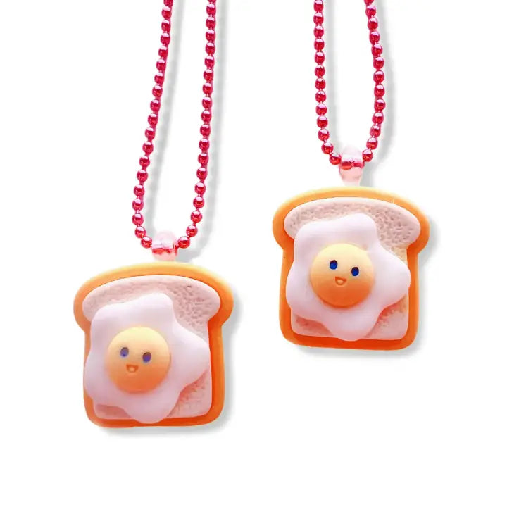 Pop Cutie -Egg on Toast Necklace-Fun-Little Fish Co.