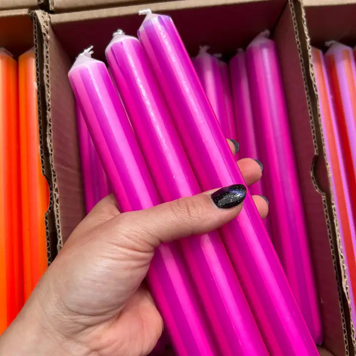 Pinstripe candle - selected colours-Top 30 Party-Little Fish Co.