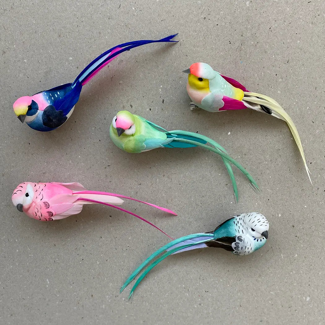 Feather Bird clip on decoration - 1 piece-Little Fish Co.