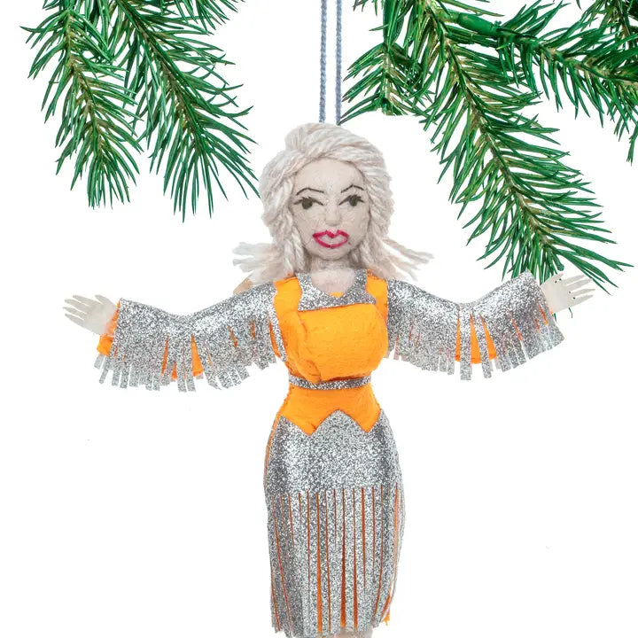 Country time Dolly Parton felt ornament-Top 30 Christmas-Little Fish Co.