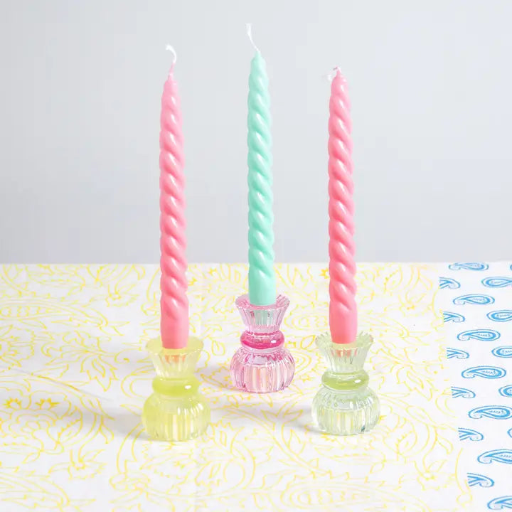 Small Glass candle holder - colors assorted-Top 30 Christmas-Little Fish Co.