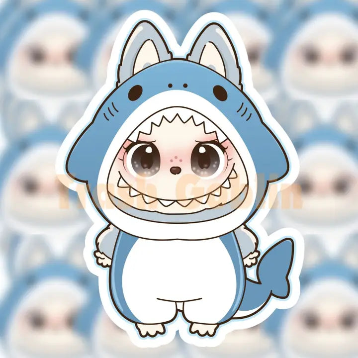 Shark Labubu Vinyl Sticker-Top 30 Stationary-Little Fish Co.