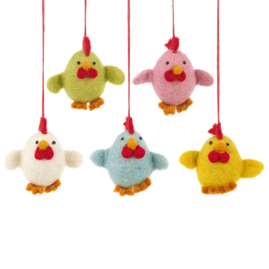Fair Trade Handmade felt Chicks - Colours assorted-Little Fish Co.