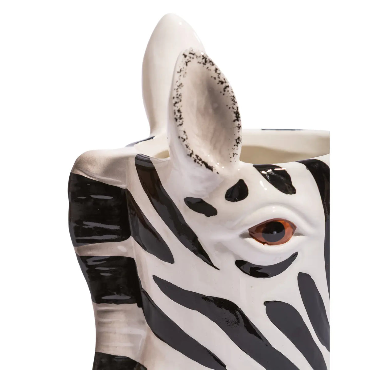 Ceramic Zebra Head Vase