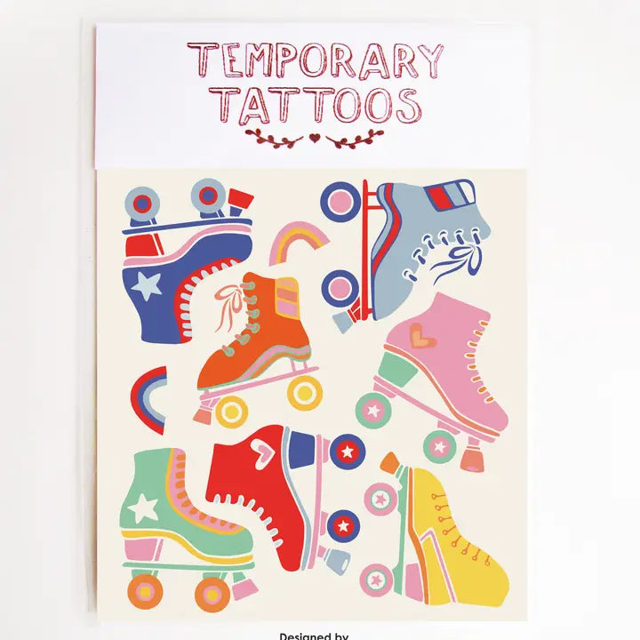 Roller skates temporary tattoo-Little Fish Co.