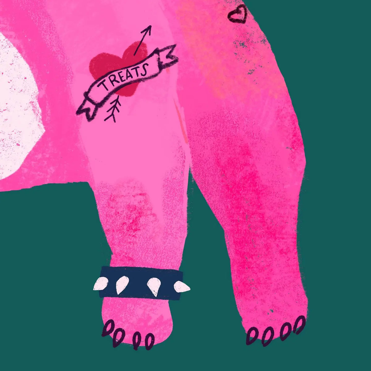 Whimsical Pink Bully 8 x 10