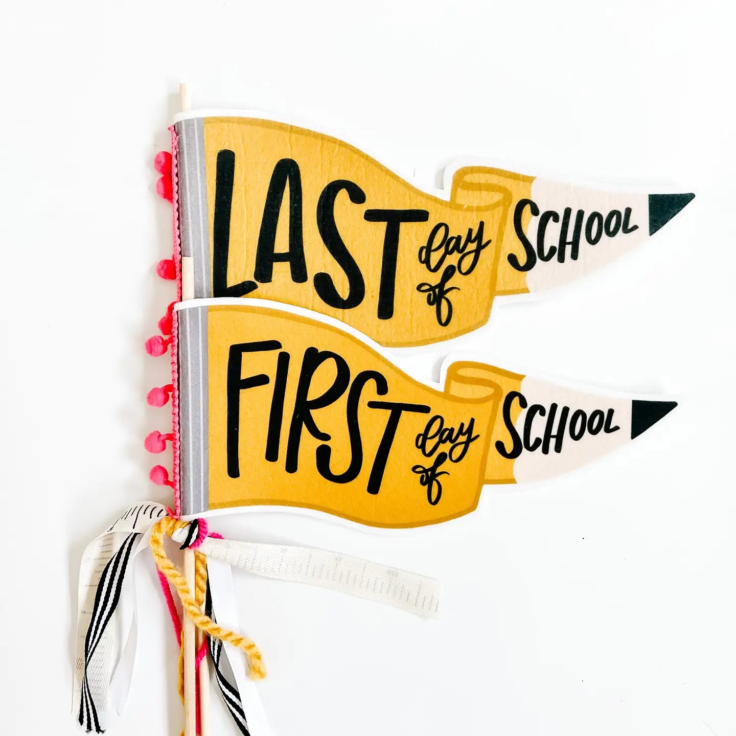 Pencil First day of school flag-top 30 back to school-Little Fish Co.