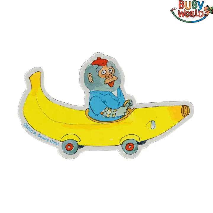 3P4 X Richard Scarry® - Banana Car Magnet-Little Fish Co.