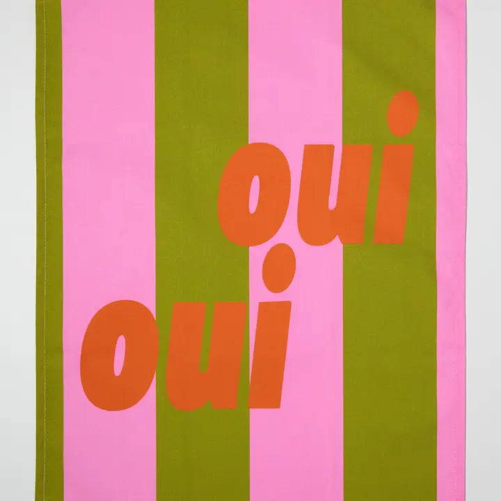 Oui Oui tea towel-New Arrivals 2025-Little Fish Co.