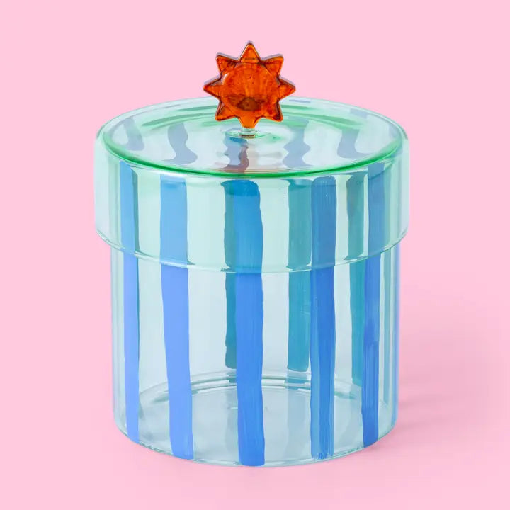 small Glass star Storage Jar-Little Fish Co.