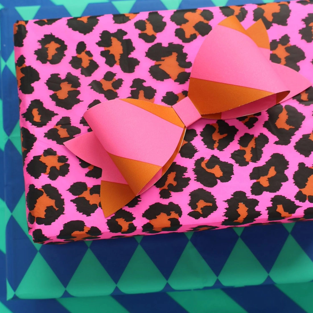 Luxury Tissue Paper Gift Wrap | Leopard | Ginger/Pink-Little Fish Co.